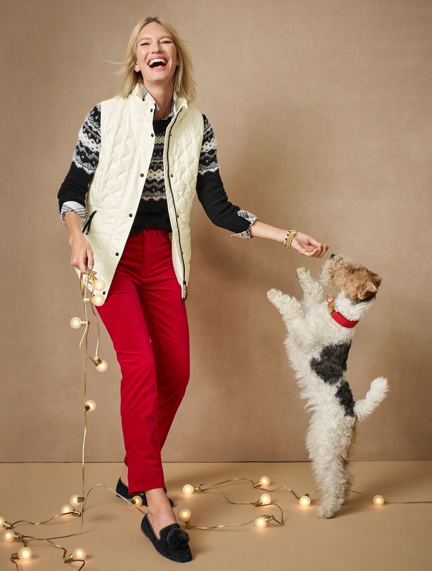 Velveteen Straight Leg Pants | Talbots display picture 1