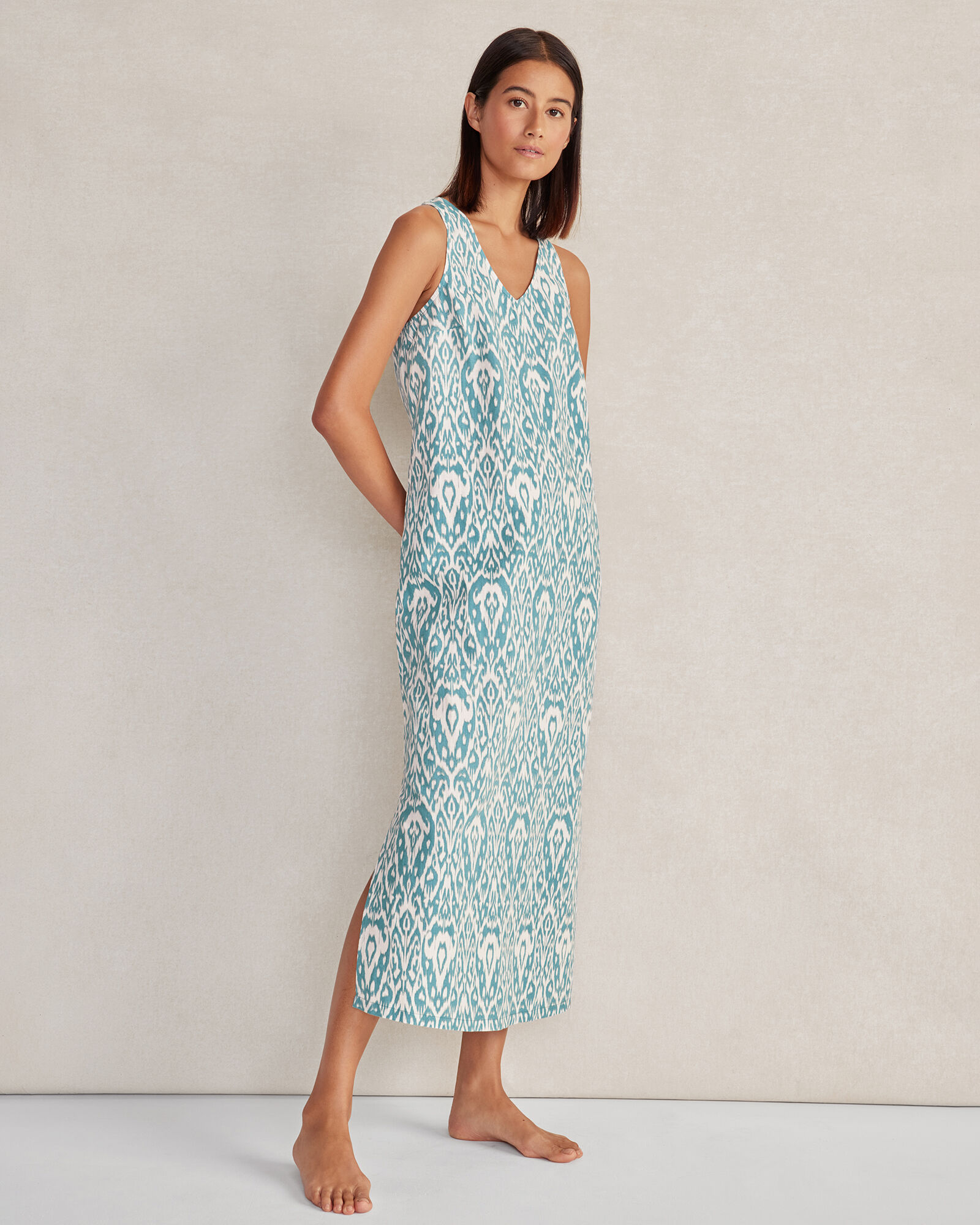 Mid Town Dress in Woven Ikat Cotton main image 0
