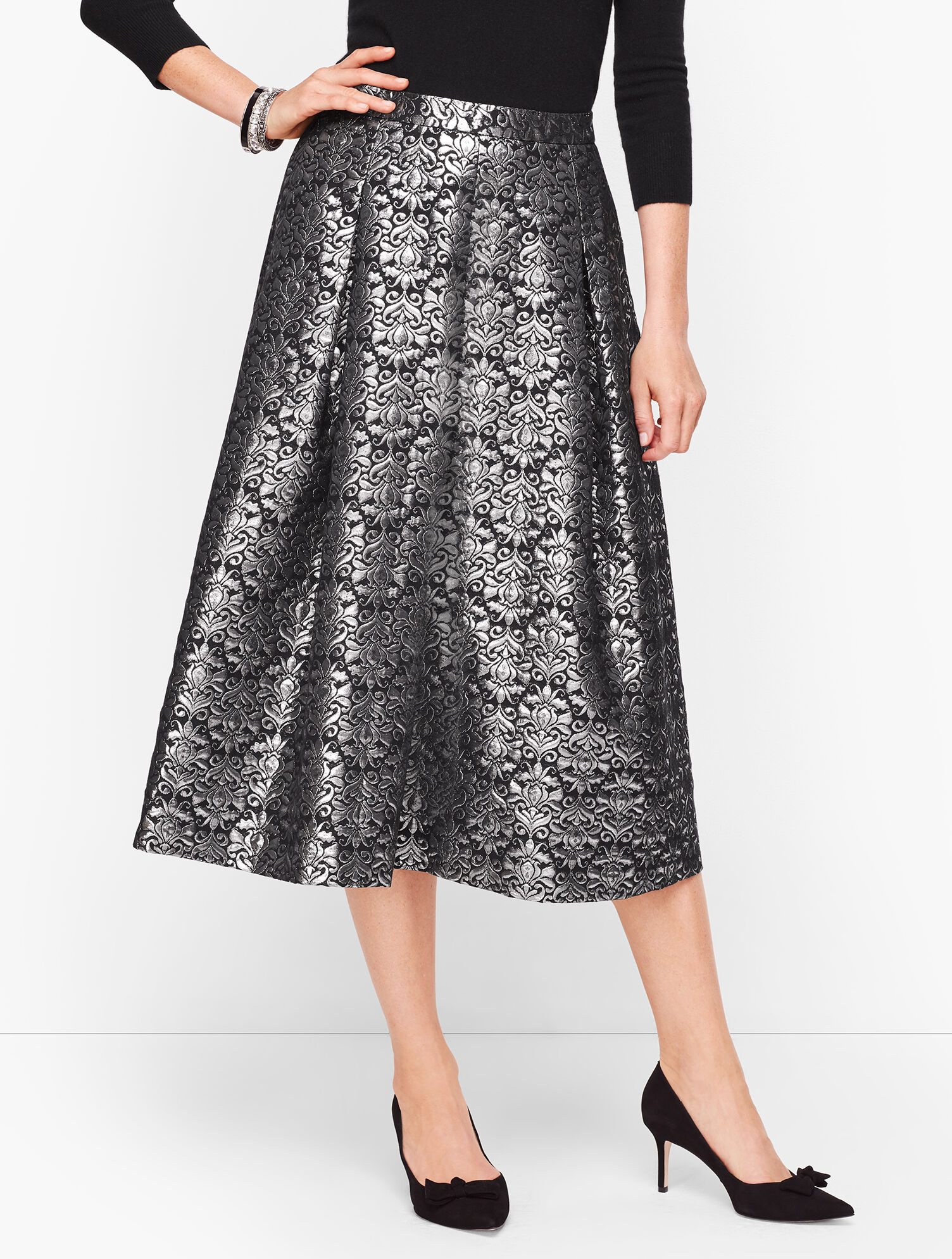 Brocade Flare Skirt