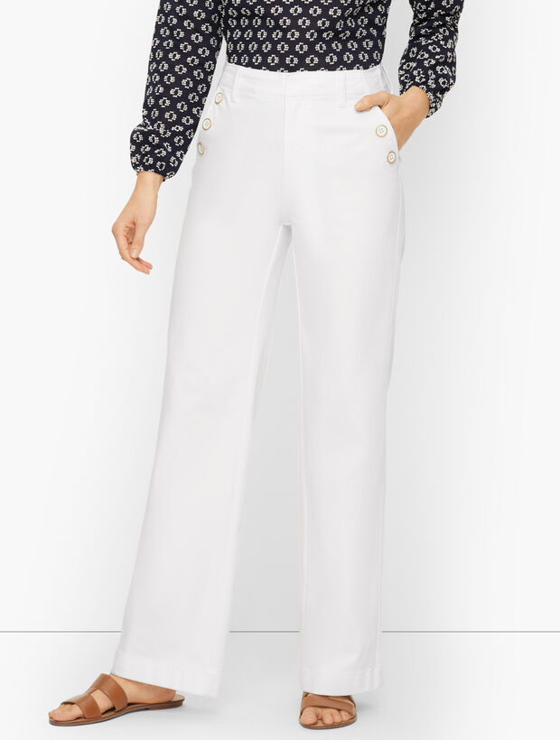 Wide Leg Jeans - White