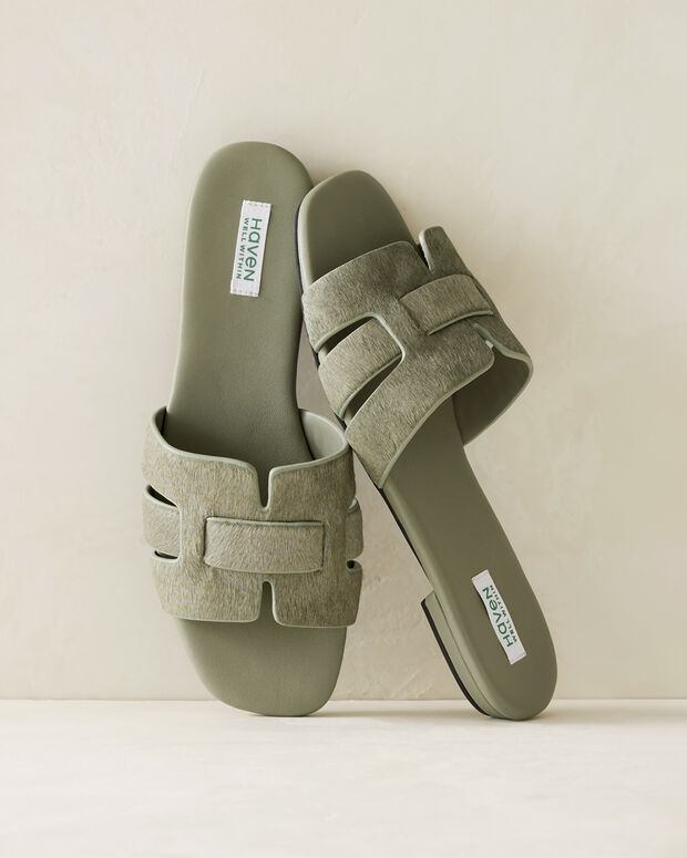 Calfhair Woven Sandals