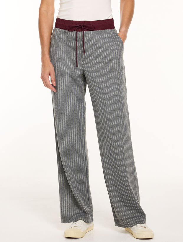 Ponte Straight Leg Pants - Pinstripe