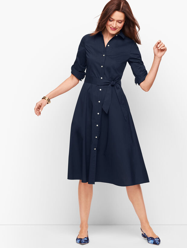 Classic Poplin Shirtdress - Solid