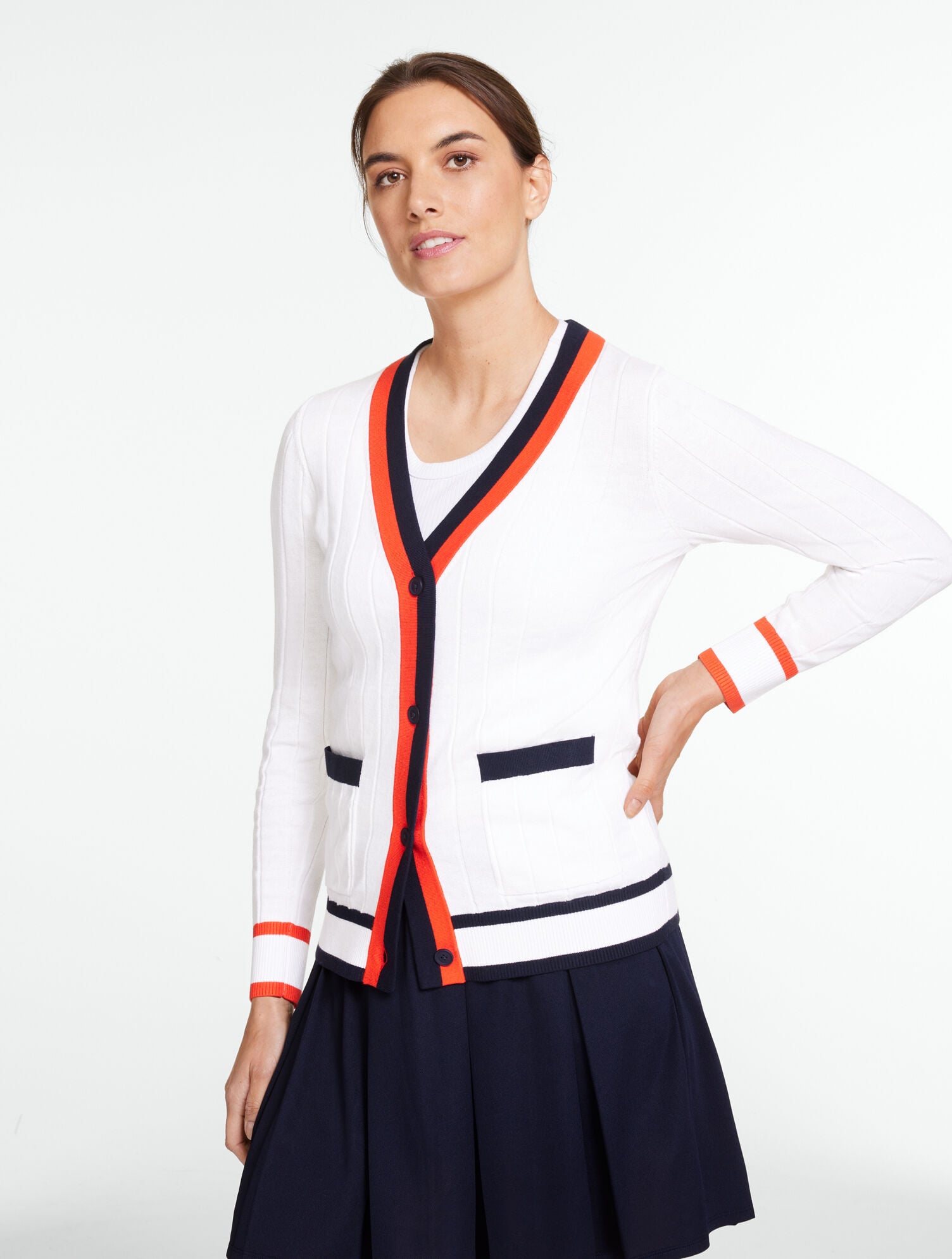 Coolmax&reg; Varsity Cardigan