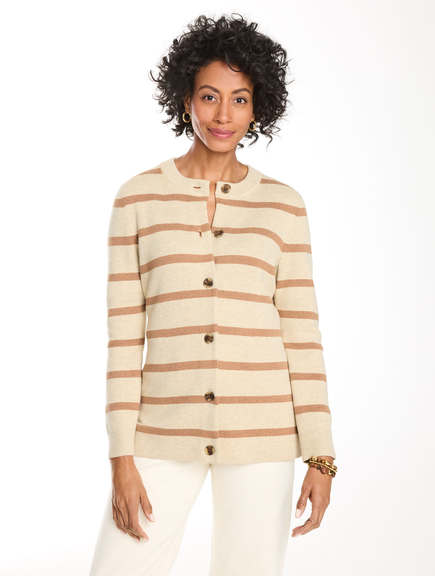 Clean Stripe Cardigan