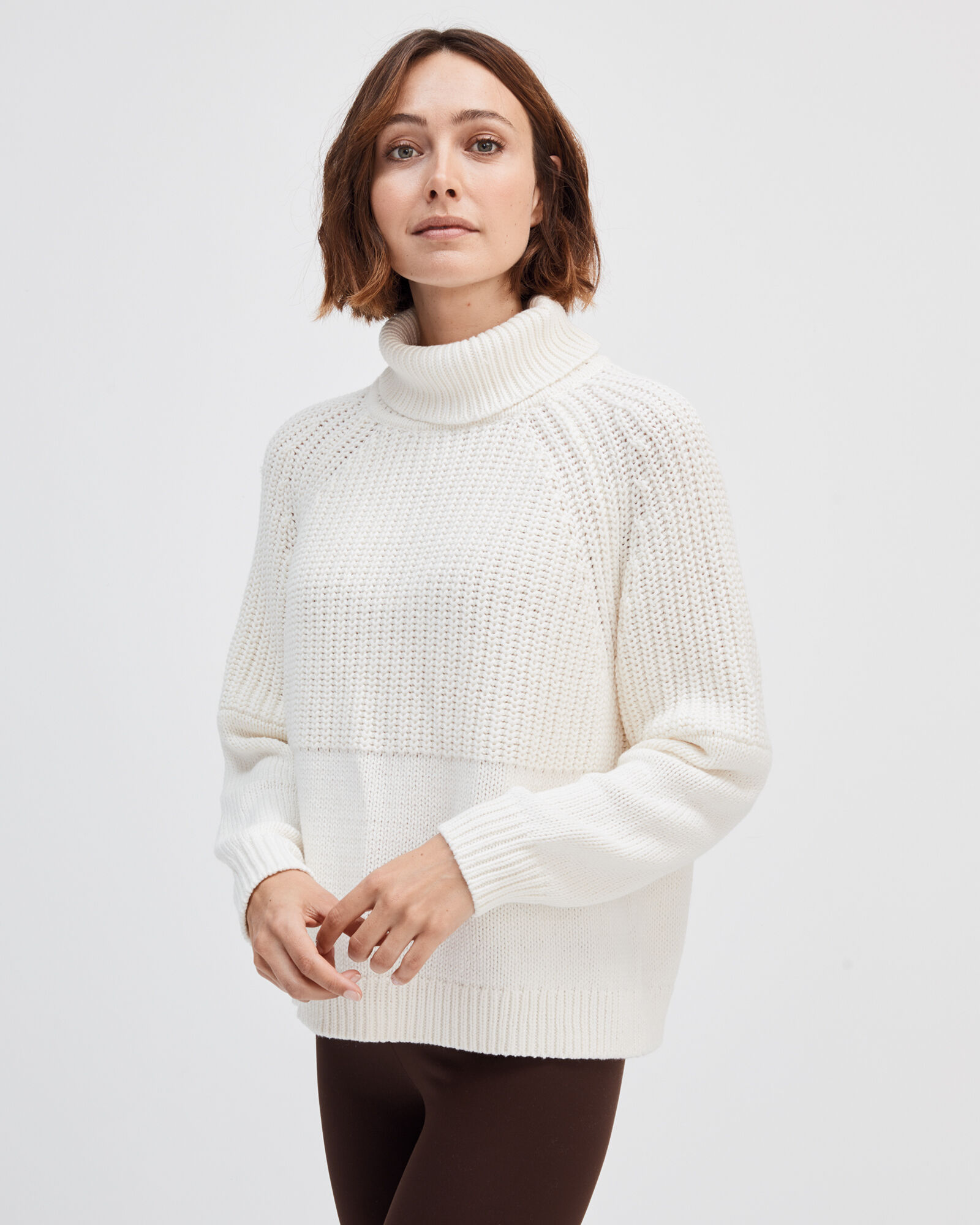 Double-Stitch Turtleneck Sweater