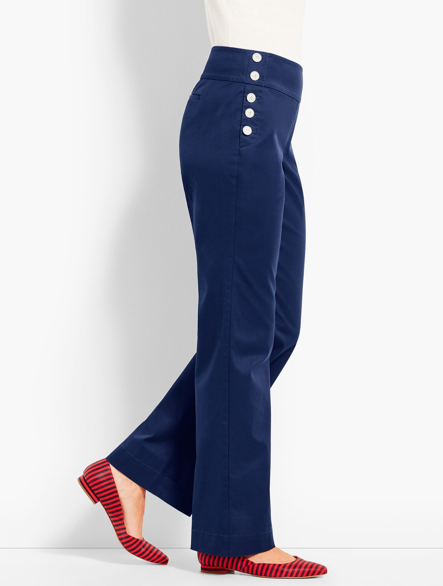 High-Waist Wide-Leg Sailor Pant