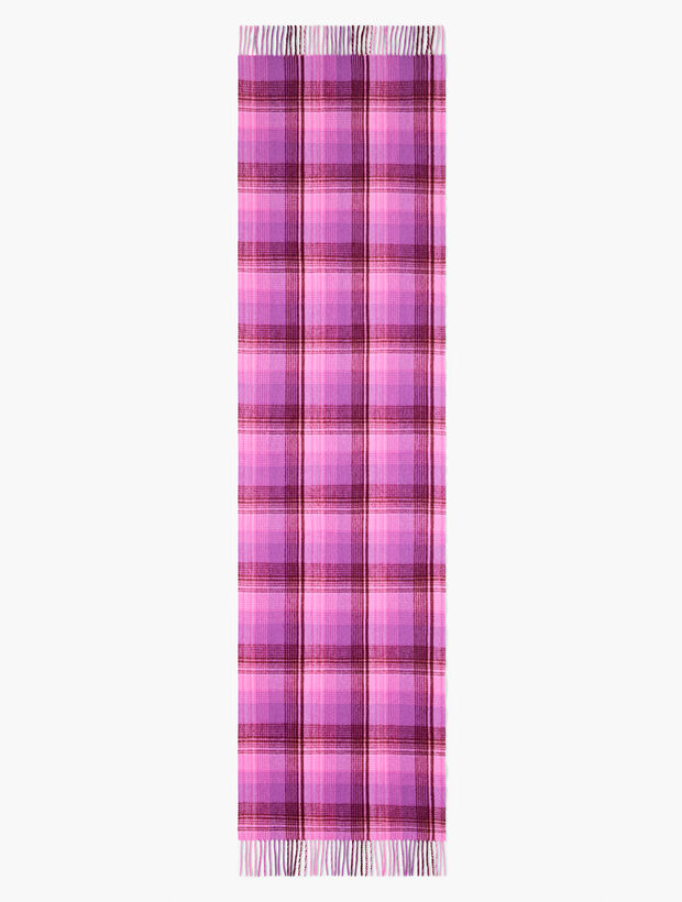 Cashmere Waterweave Scarf - Frosty Plaid