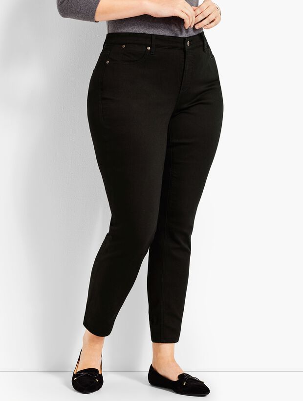 Plus Size Slim Ankle Jeans - Curvy Fit - Black