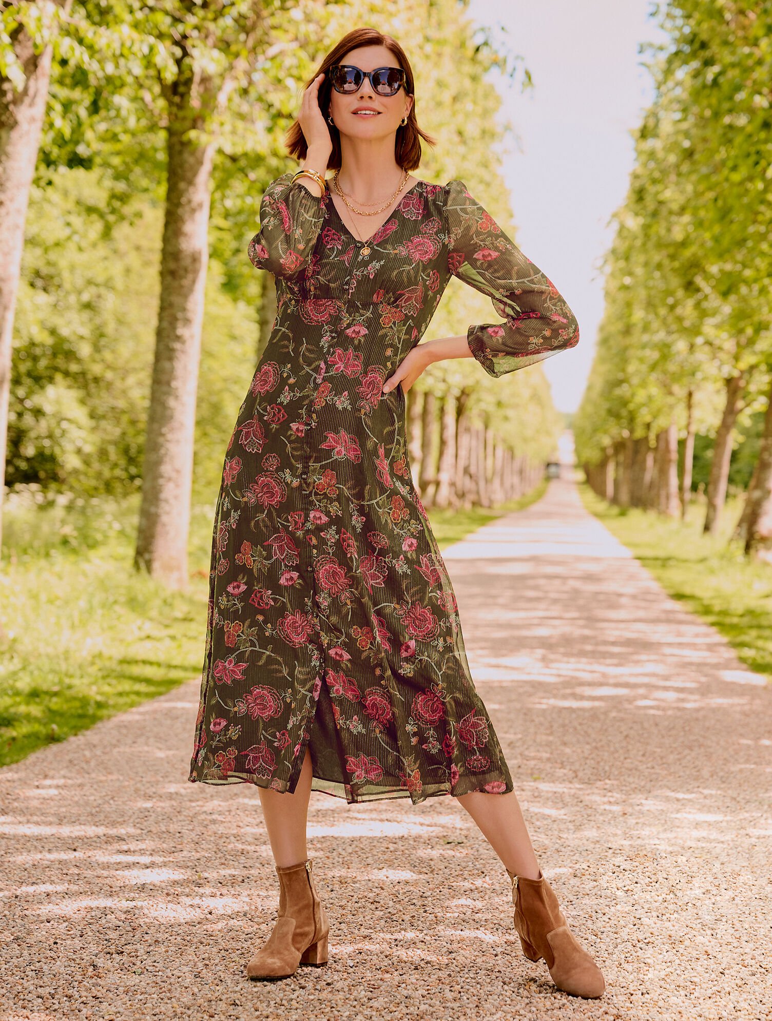 Midi Dress - Graceful Floral | Talbots
