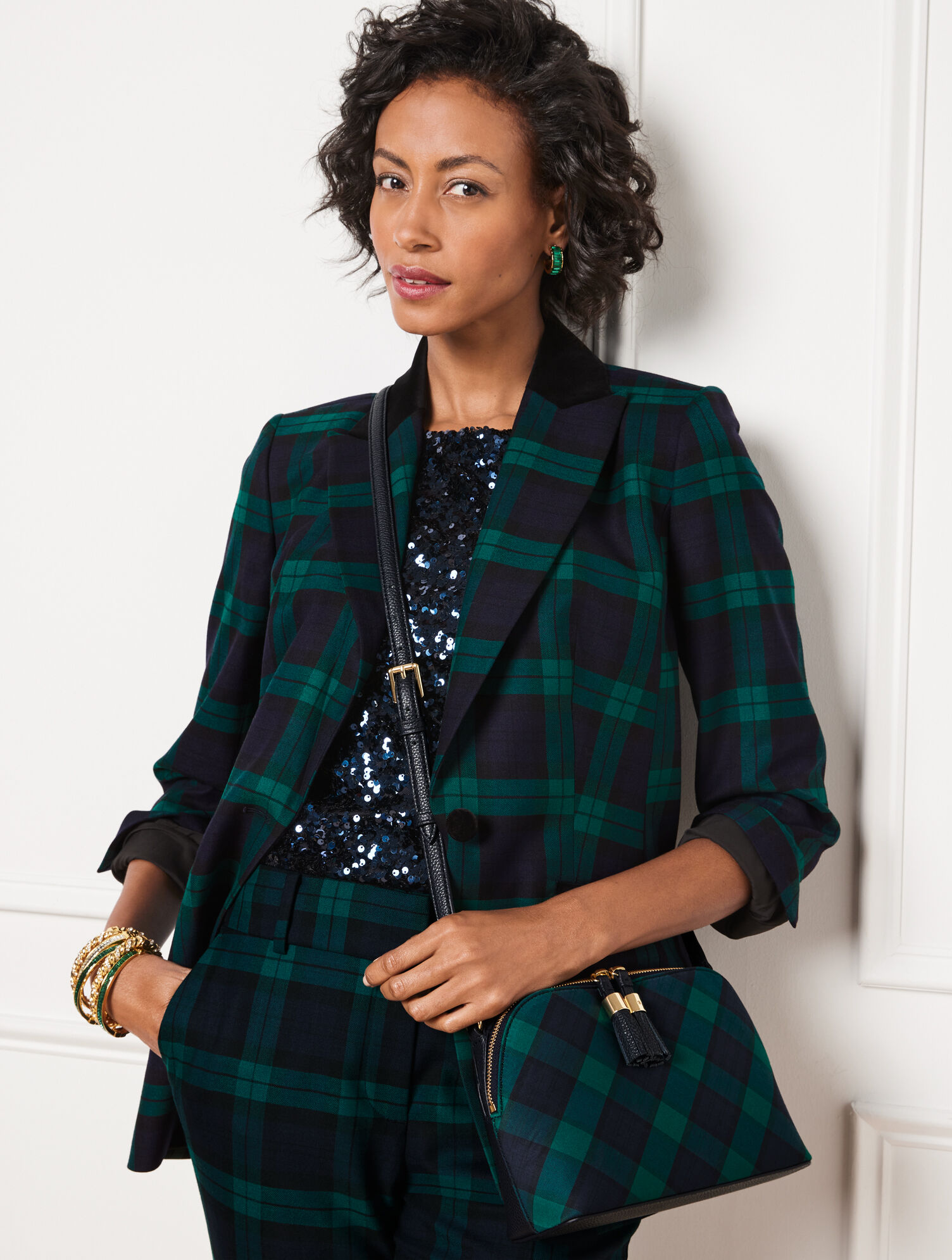 Crossbody Bag - Joyful Black Watch Plaid