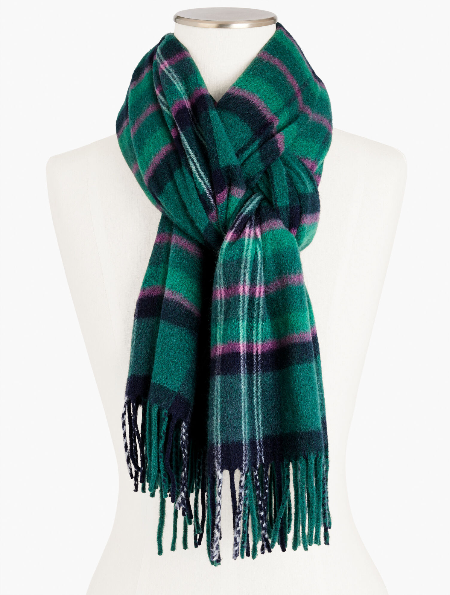 Cashmere Waterweave Scarf - Highland Green | Talbots
