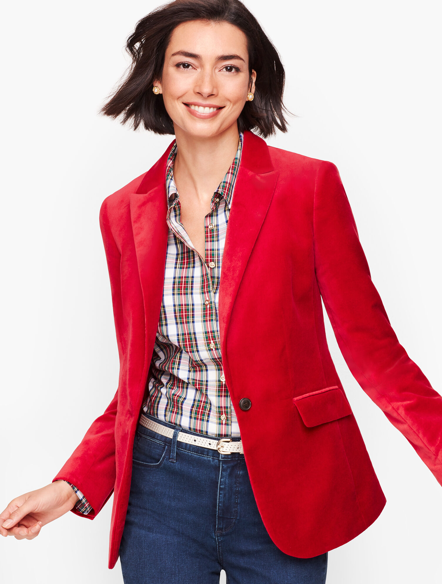 0401~ID Velvet Blazer main image 0
