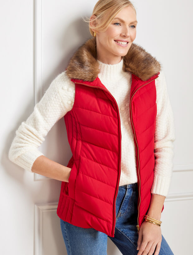 Vest Puffer & Quilted By Talbots In Pink, Size: Xs main image 1
