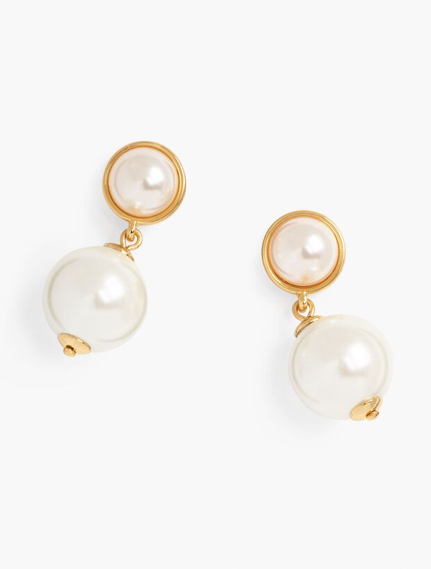 Classic Double Pearl Earrings