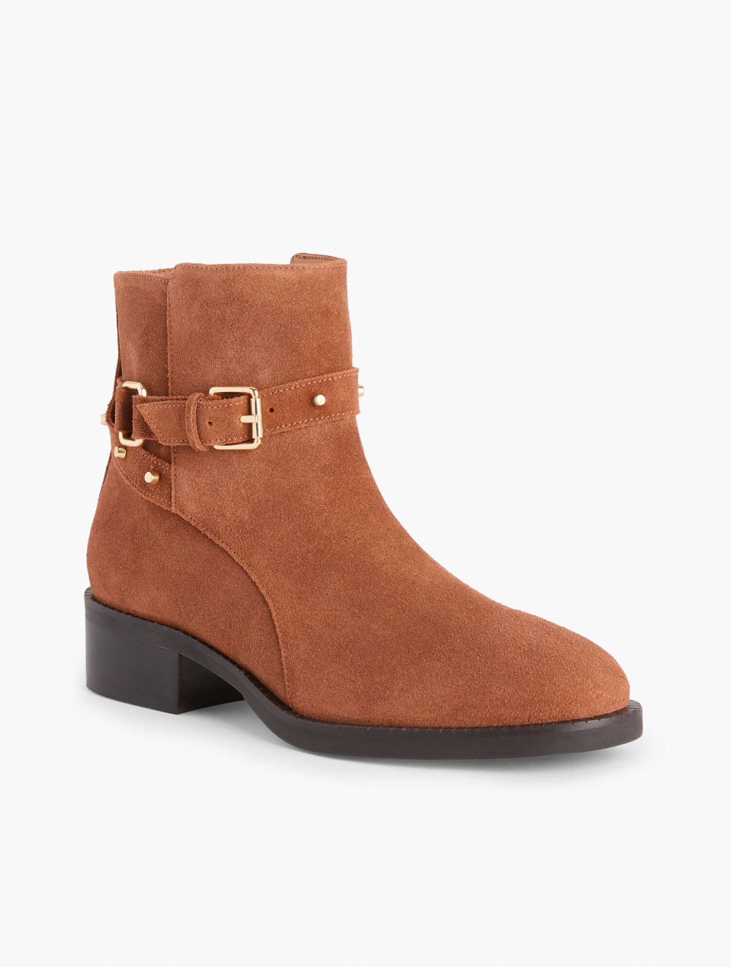 Waverly Studs Suede Ankle Boots Talbots