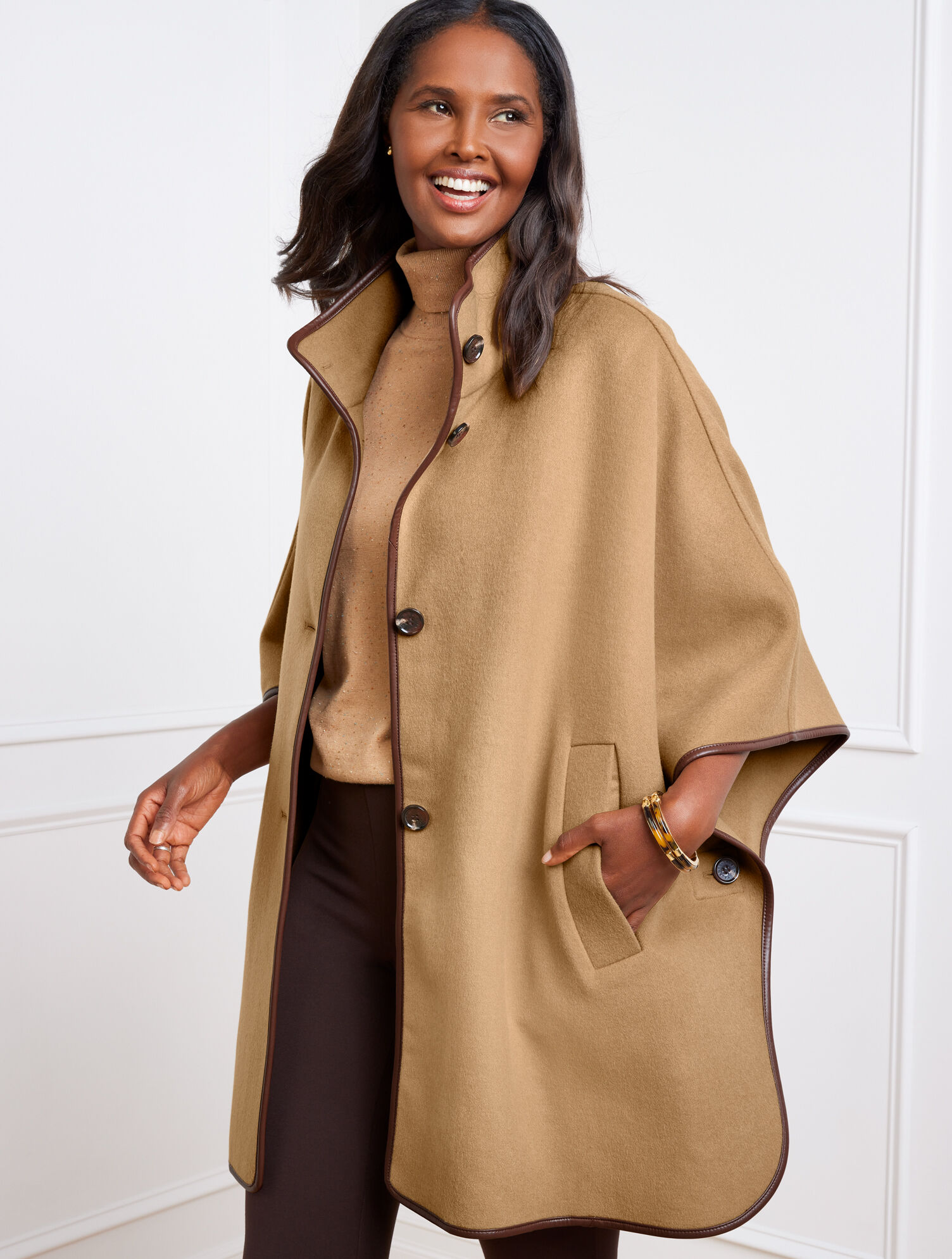 Tailored Wool Cape | Talbots