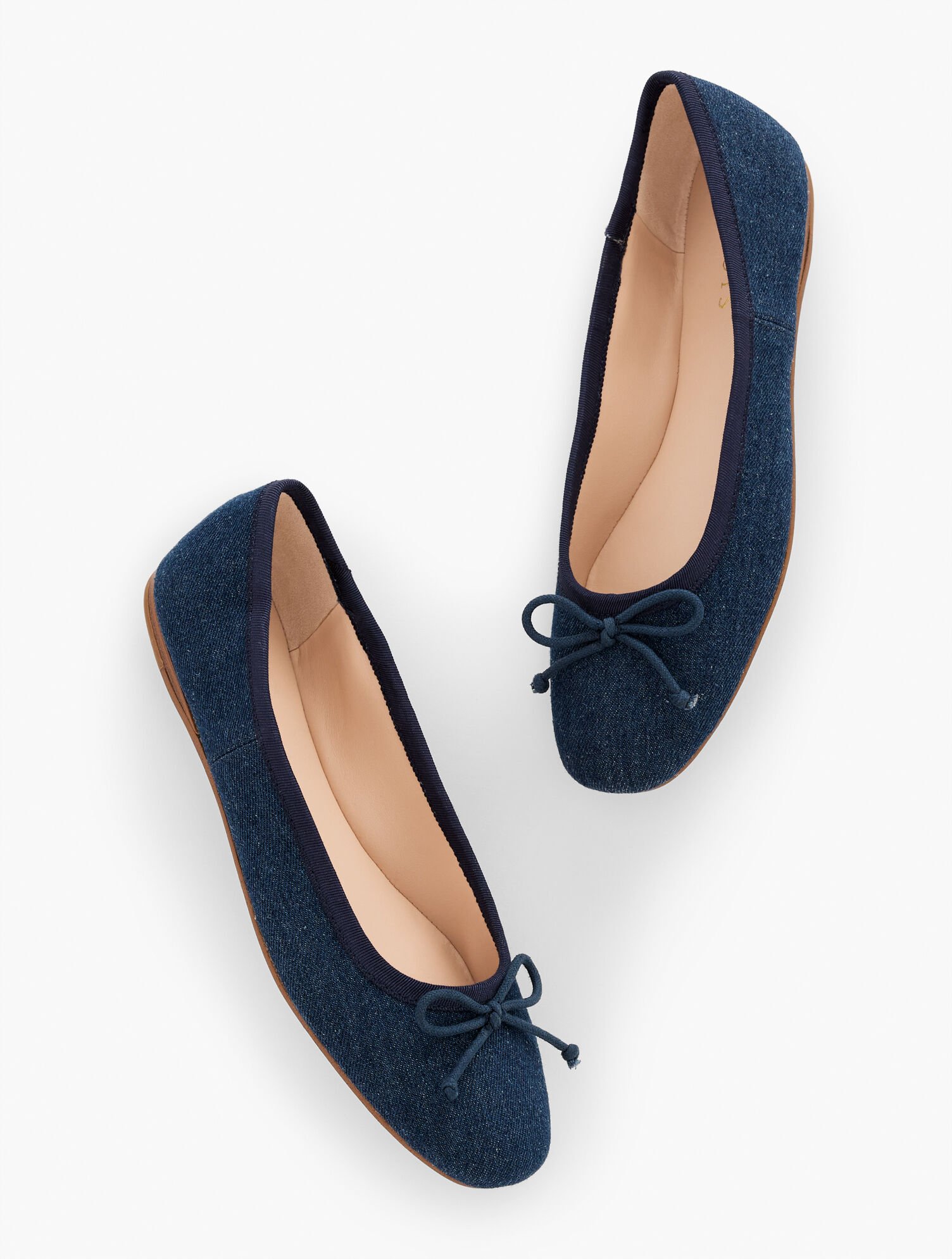 Blaine Soft Sole Denim Ballet Flats Talbots