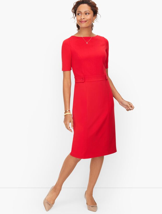 Italian Luxe Knit  Bateau Neck Sheath Dress