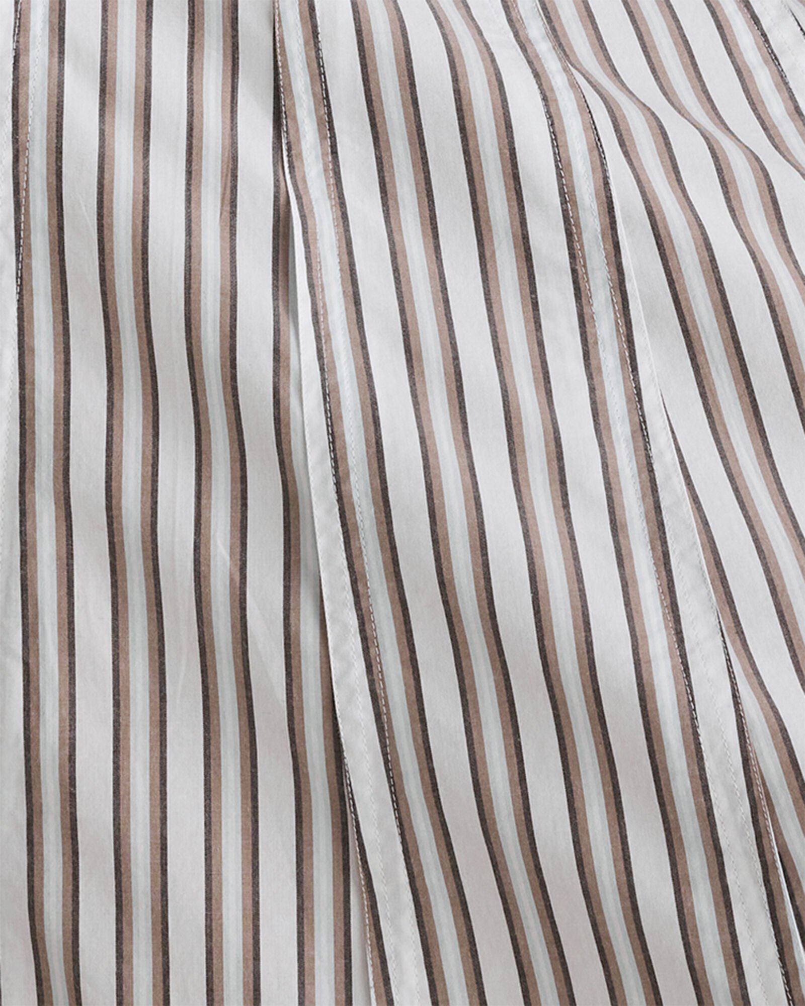 Organic Cotton Poplin Stripe Drop Waist Skirt