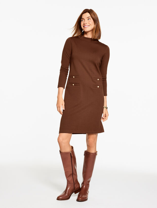 Luxe Ponte Mockneck Dress