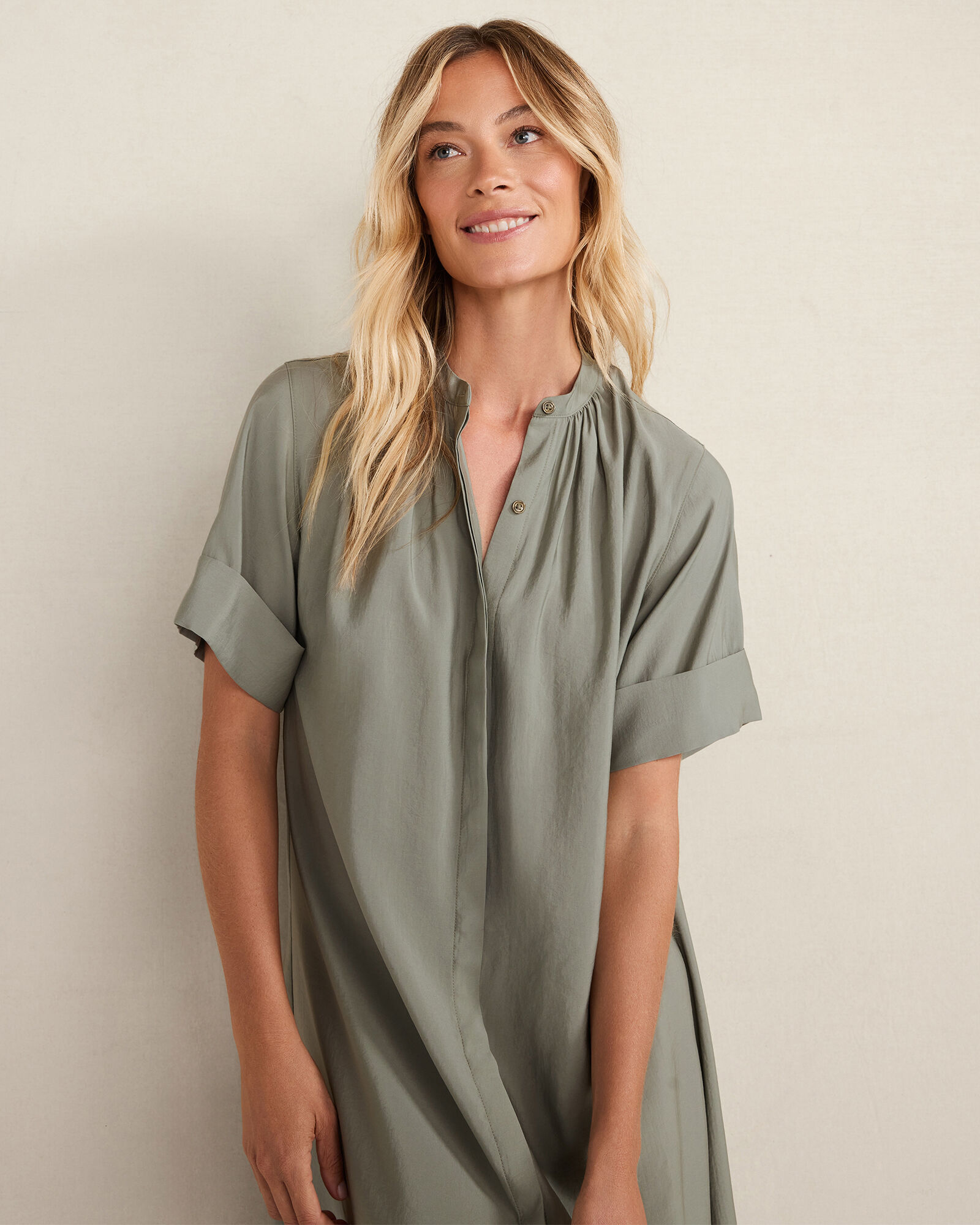 Luxe Modal Short Sleeve Midi Dress