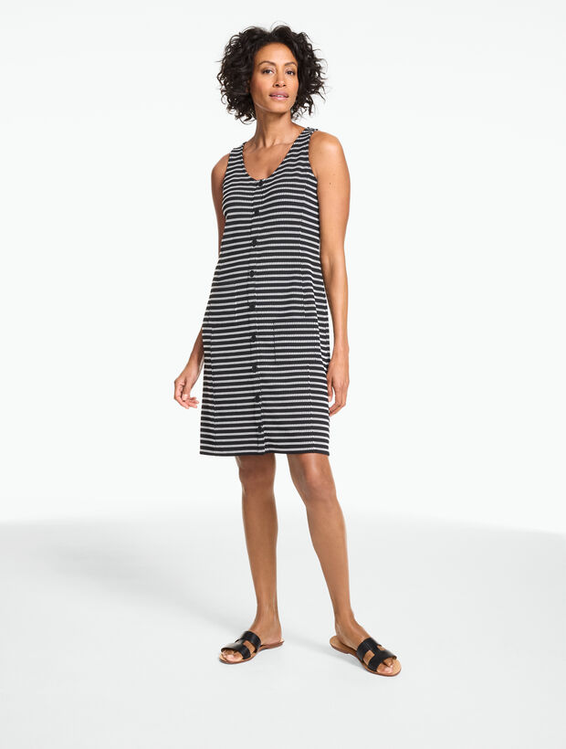 Button Front Dress - Boardwalk Stripe