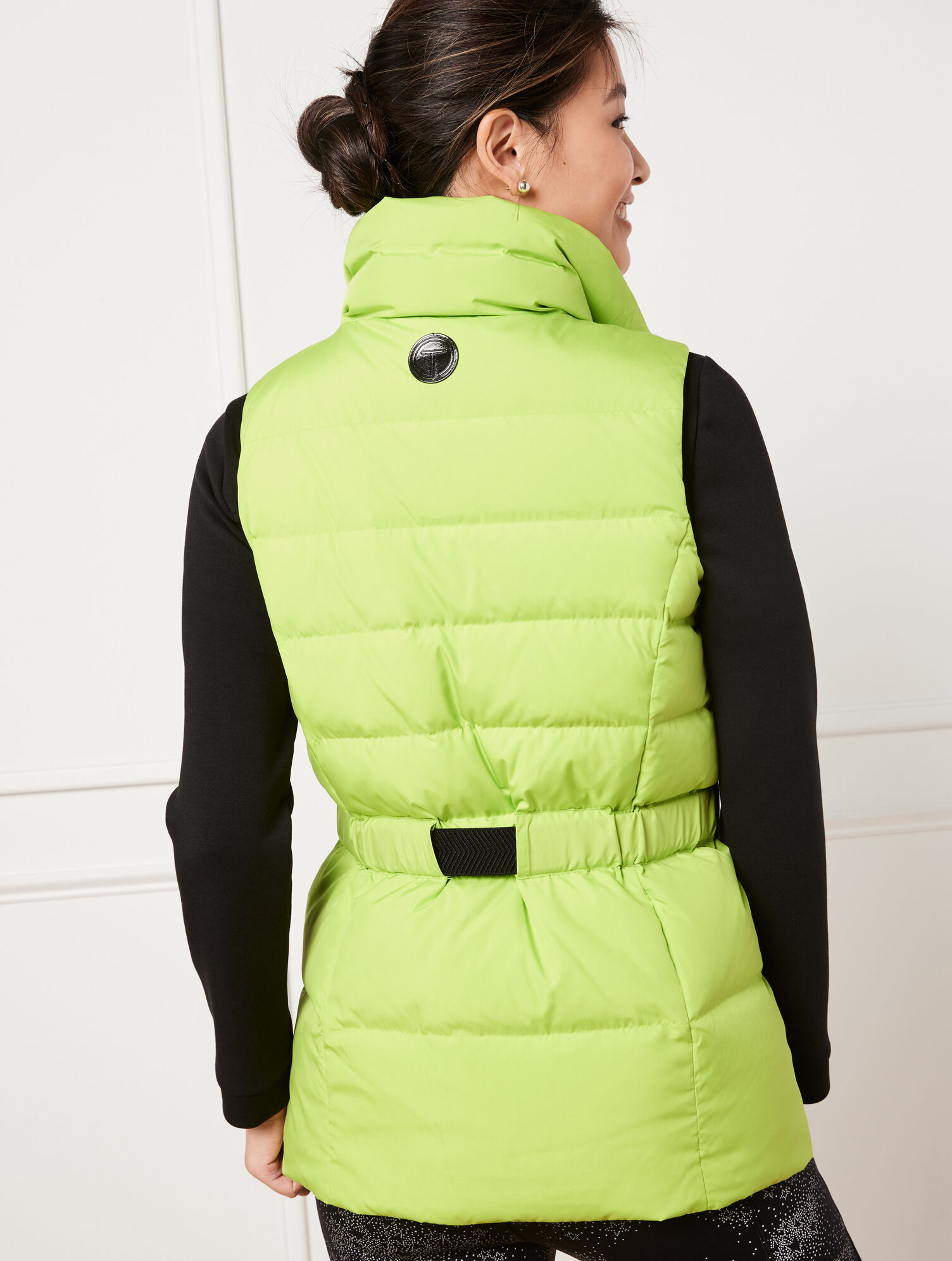 Belted Puffer Vest Talbots