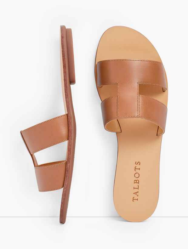 Hannah Vachetta Leather Slides