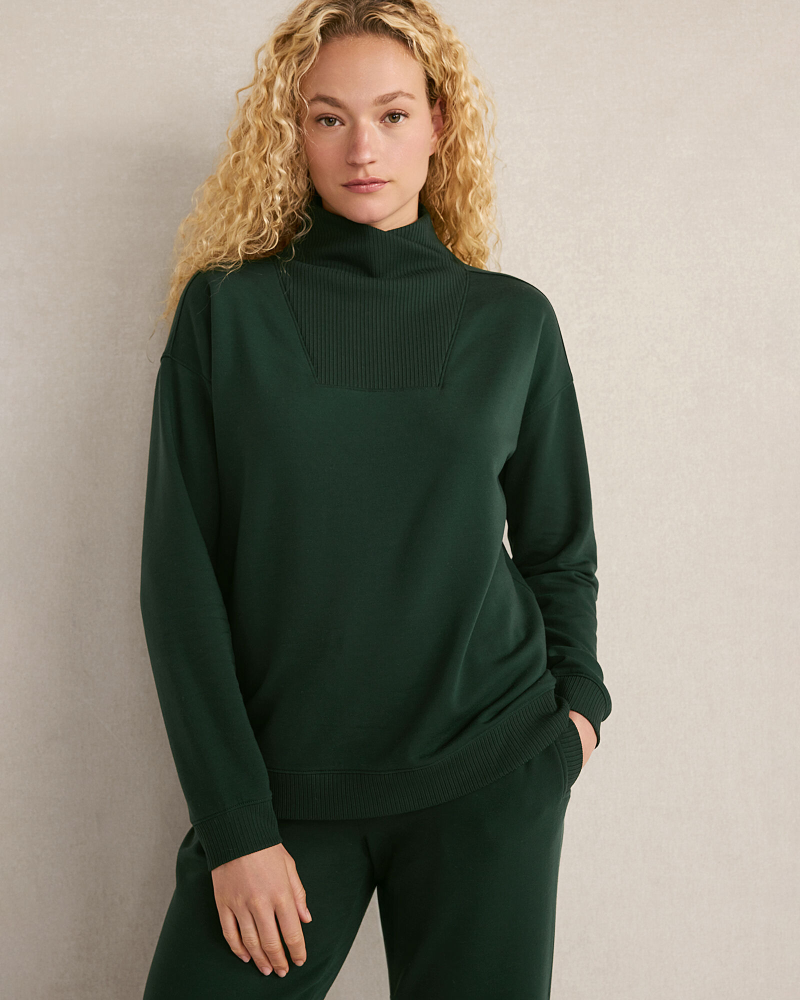 Fleece Crossover Sweatshirt - image 2