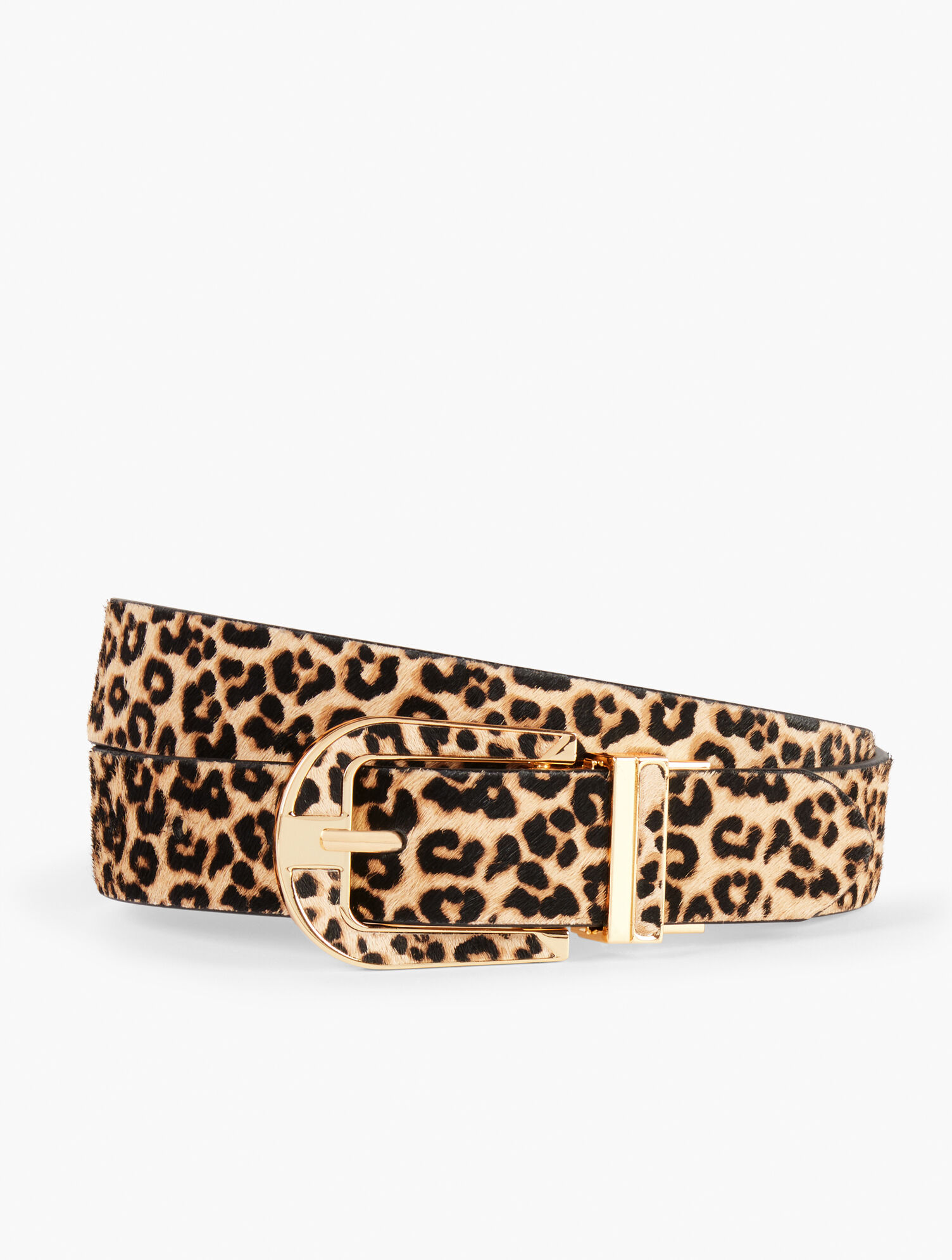 Calf Hair Leopard Belt