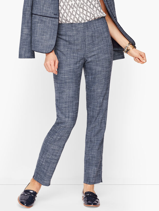 Lightweight Tweed Straight Leg Pants