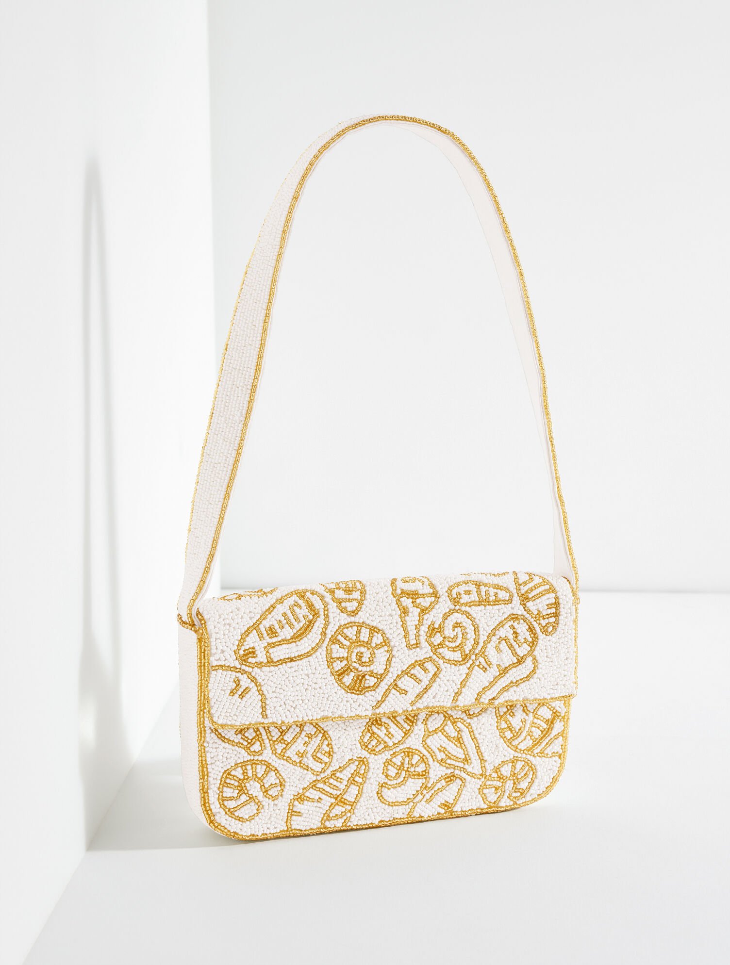 Seashell Beaded Shoulder Bag