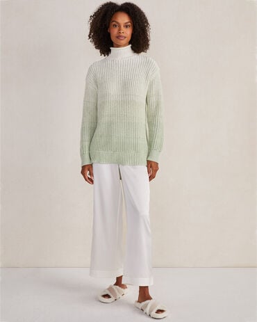 Organic Cotton Ombr&eacute; Roll Neck Sweater