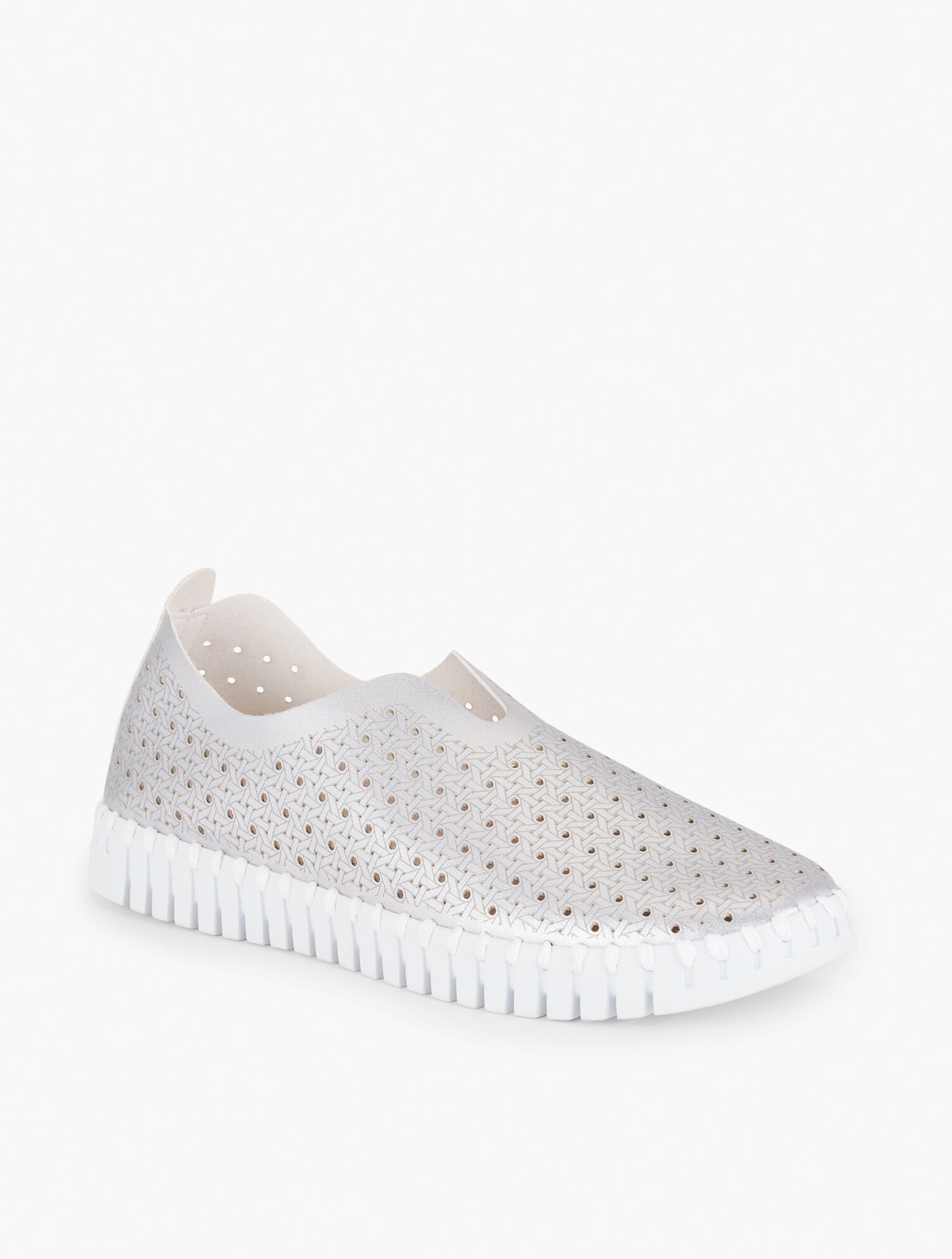 Ilse Jacobsen Metallic Laser Cut Tulip Slip-On Flats