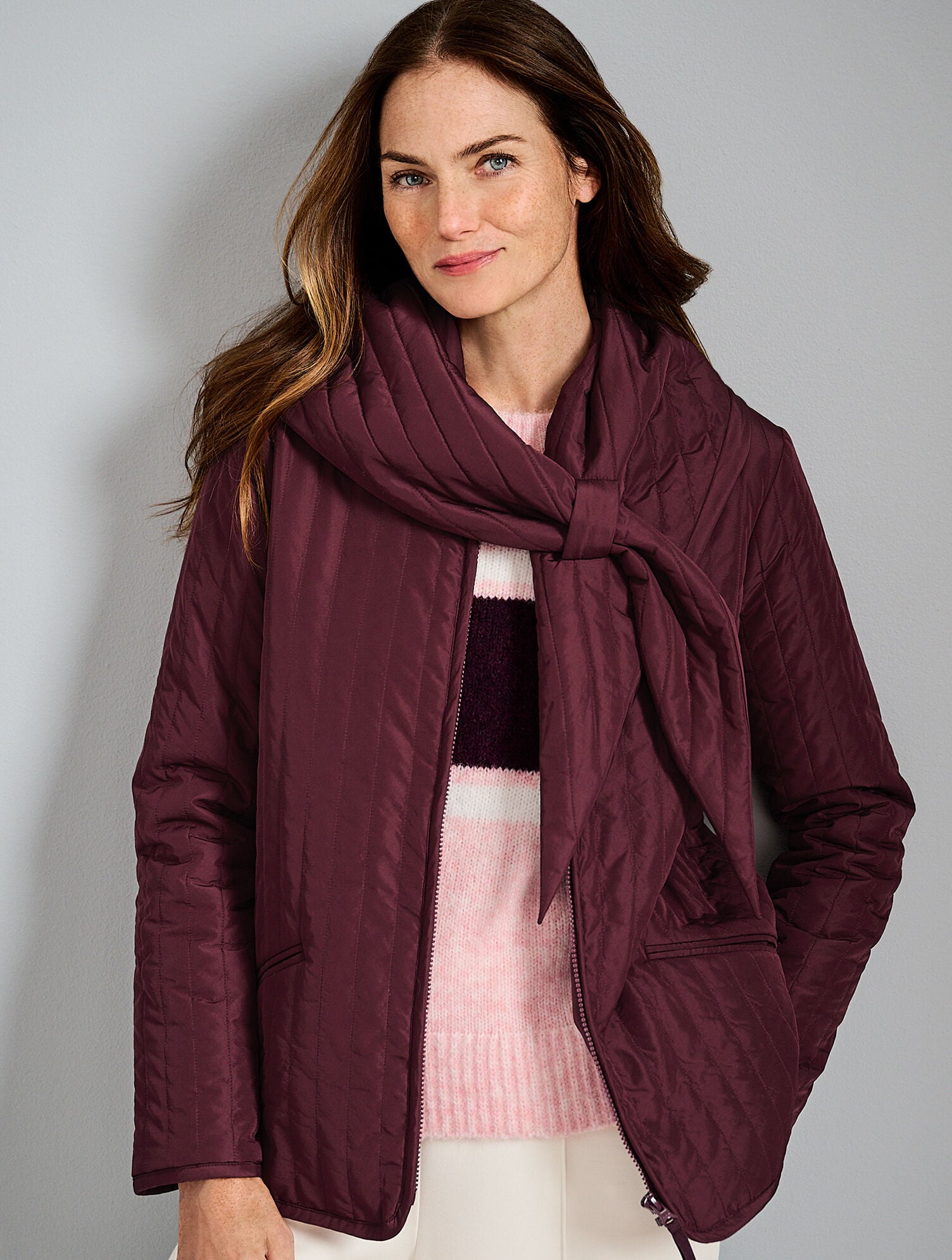 Quilted Scarf Jacket