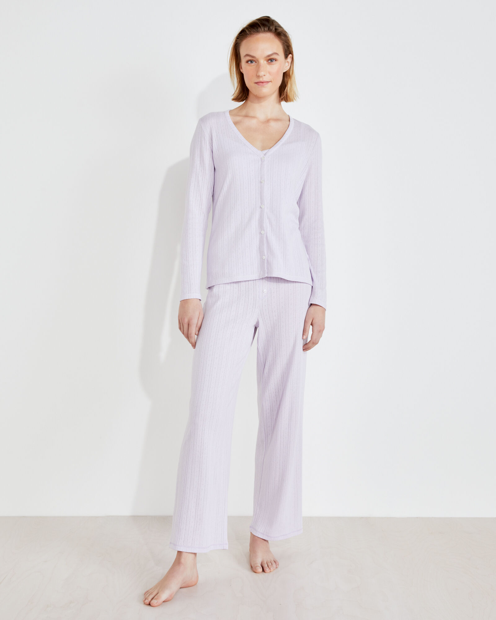 Pointelle Cropped Pants