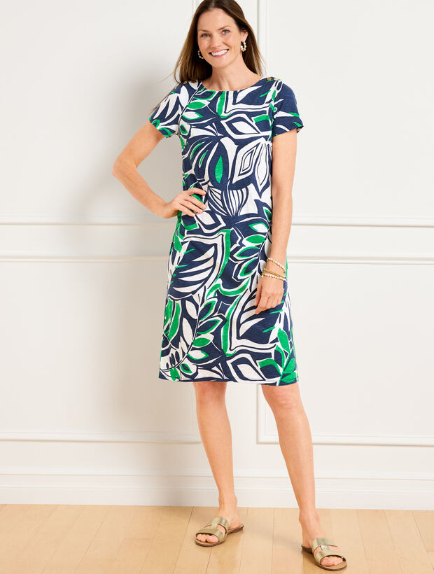 Petite Wedding Guest Dresses For Talbots Petite Formal Dresses Nantucket  Slub Short Sleeve Shift Dress Expressive Palms Talbots
