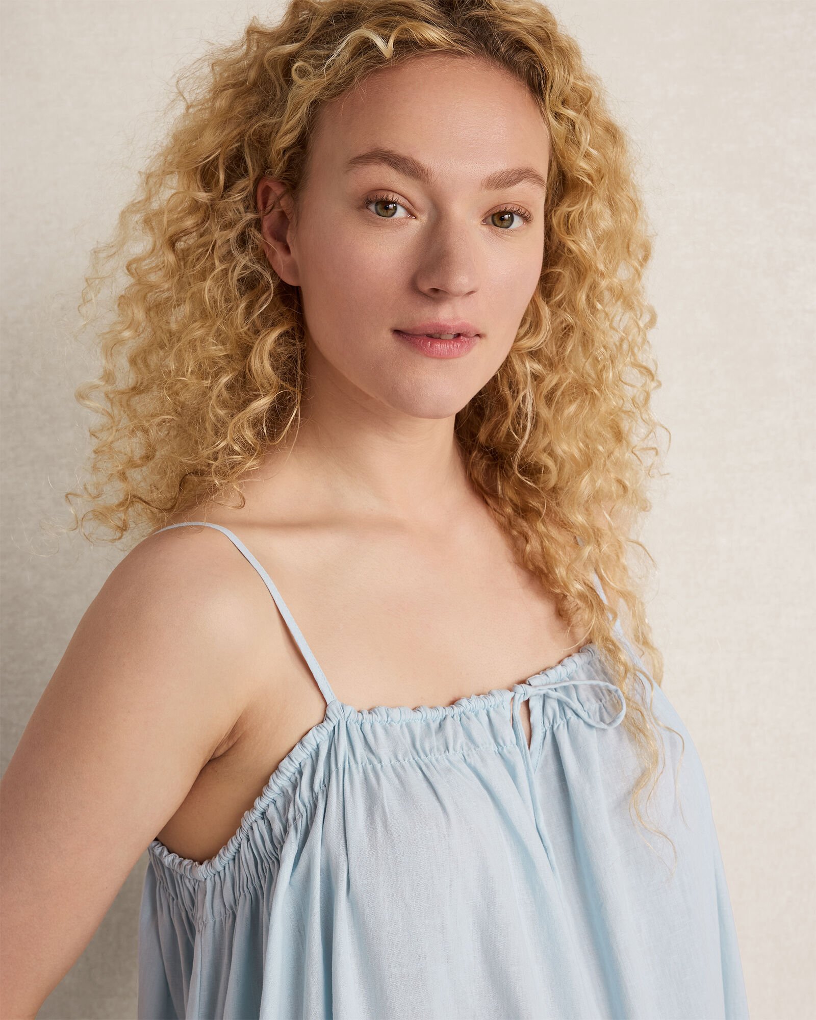 Cotton Linen Oversized Pintuck Chemise