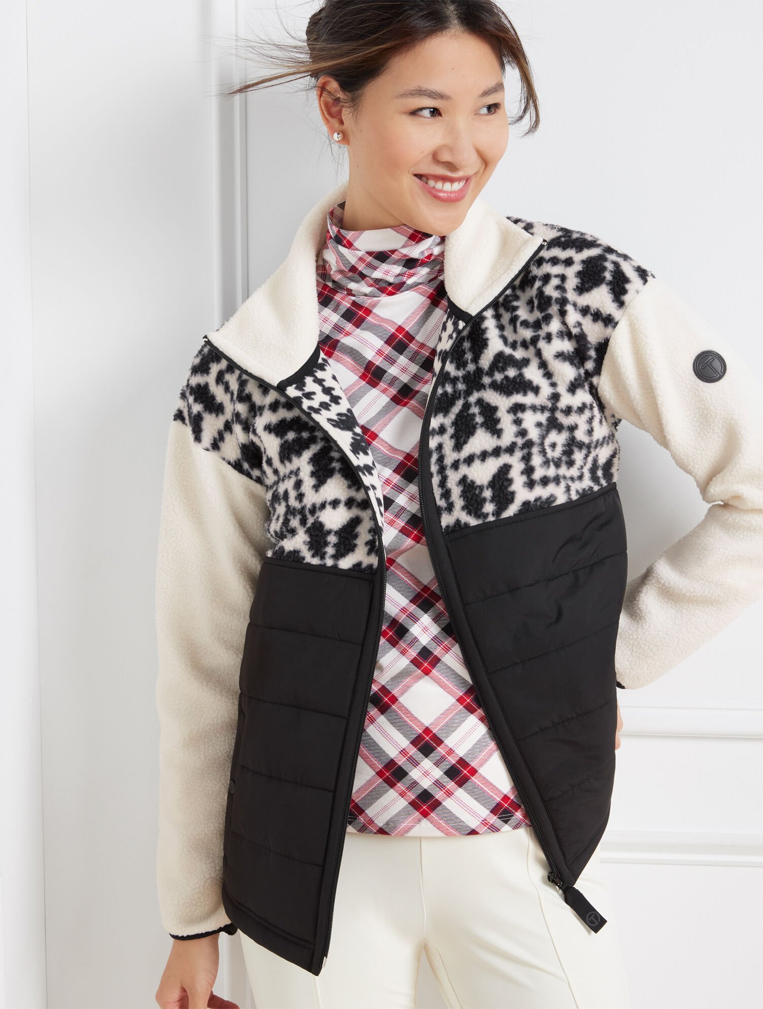 Cozy Sherpa Quilted Jacket - Mixed Fair Isle