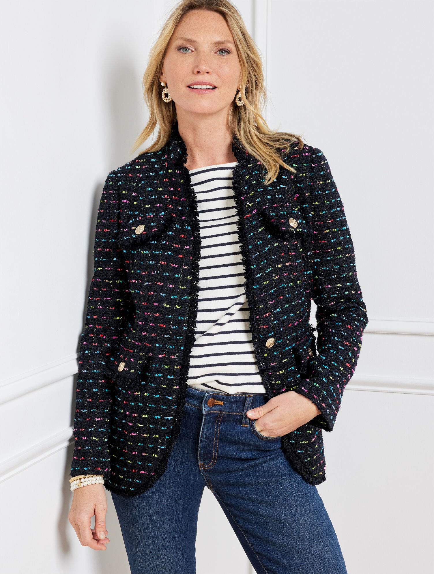 Rainbow Tweed Jacket Talbots