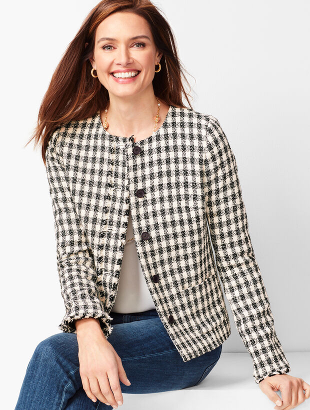 Gingham Tweed Jacket
