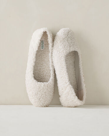 Curly Sherpa Ballet Flats