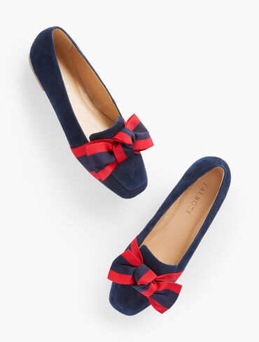 Stella Bow Suede Flats
