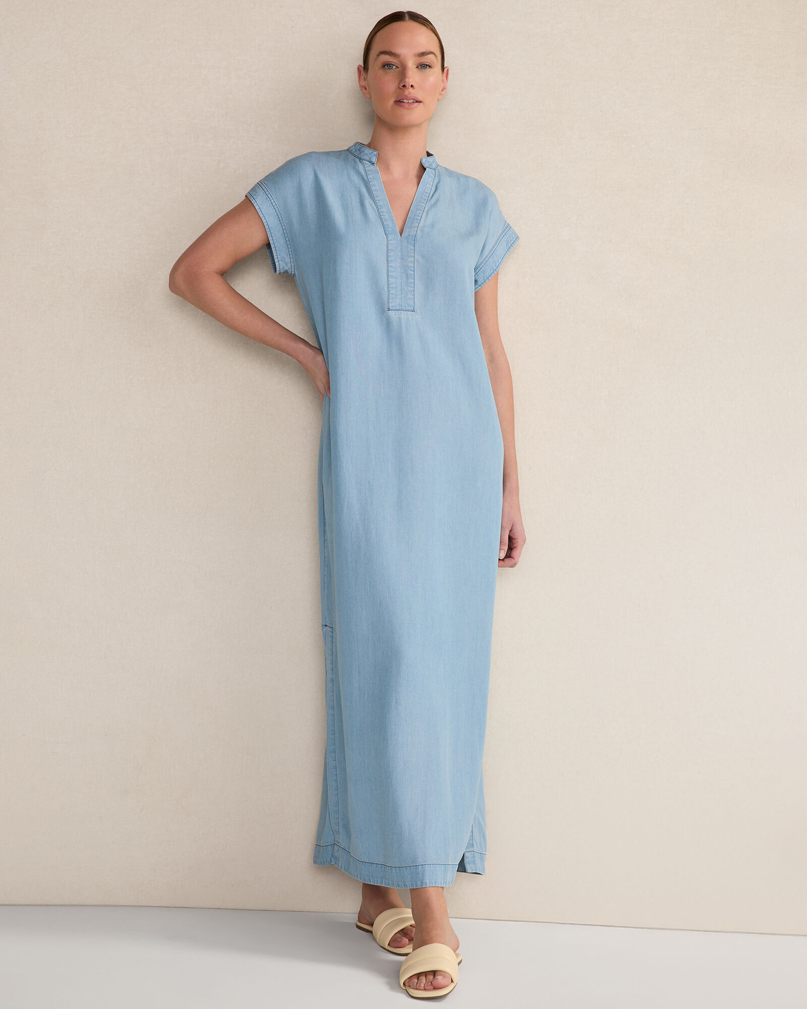blue dress for baby girl Lisa Marie Fernandez Scallop Trim Swiss Dot Cotton Piqué Minidress in Pale Blue Swiss Dot Pique at Nordstrom, Size 1 main image 0