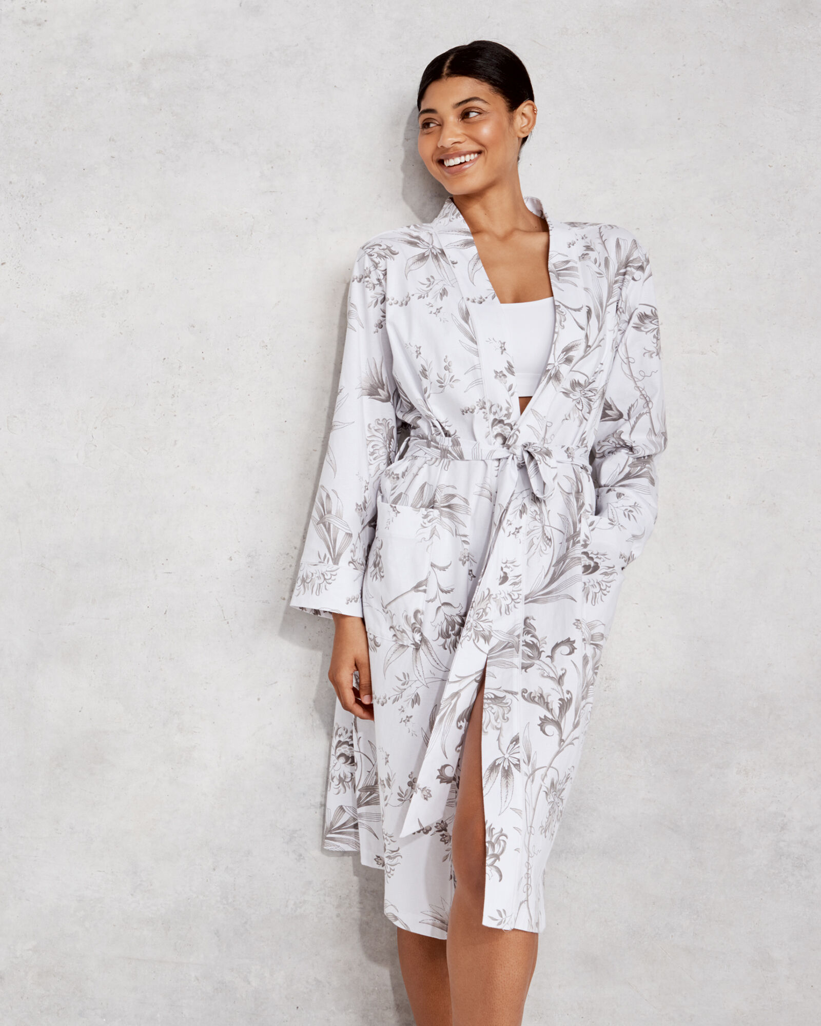 Organic Cotton Jersey Tropical Toile Robe