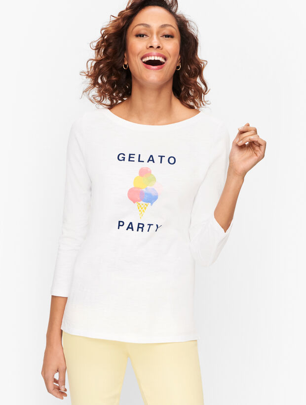 Cotton 'Gelato Party' Tee Talbots