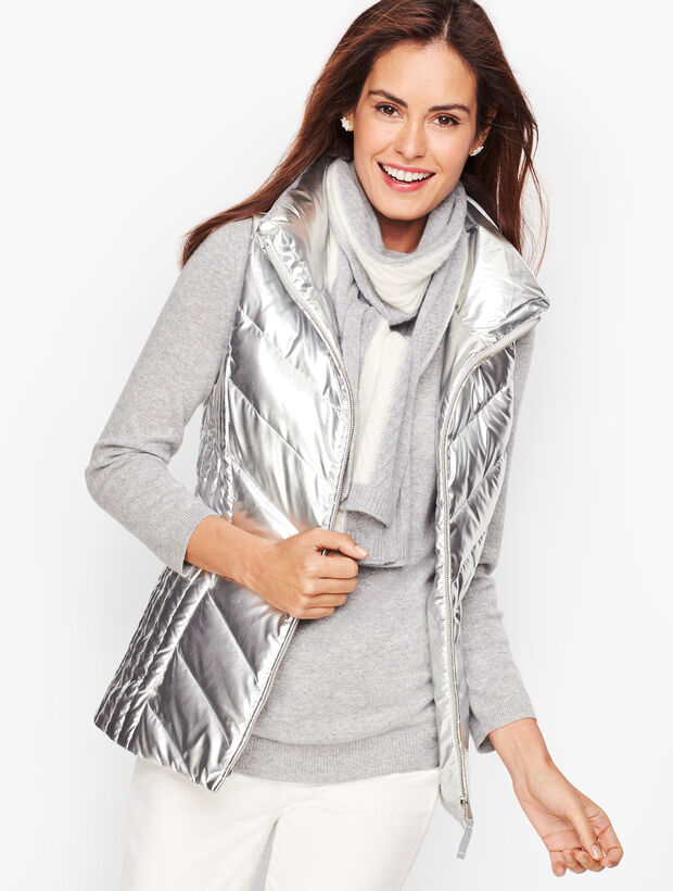 Down Puffer Vest - Metallic