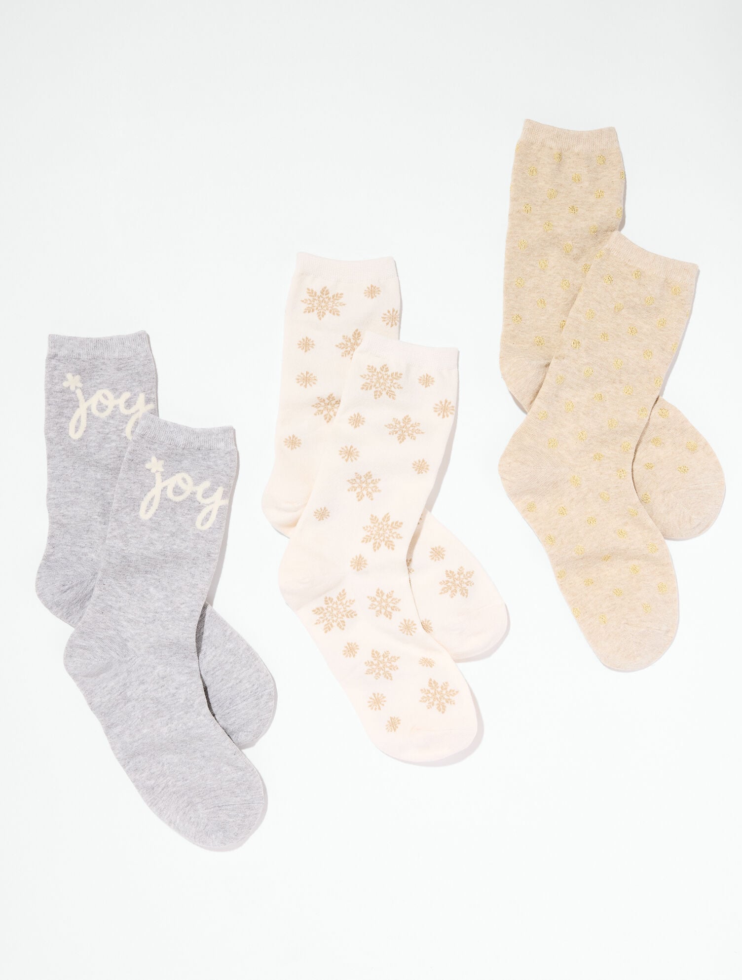 Snowflake Trouser Socks 3 Pack Gift Set