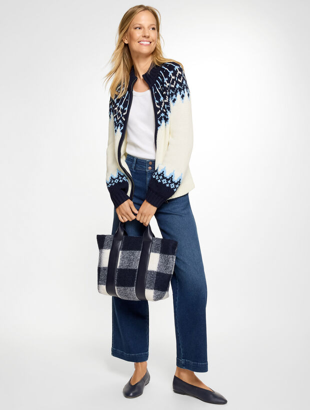 Frosty Fair Isle Full-Zip Cardigan
